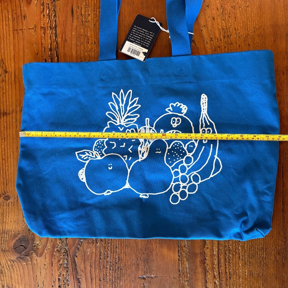 NWT Madhappy Pantry Large Blue Tote Bag 100% Cotton - Picture 4 of 10